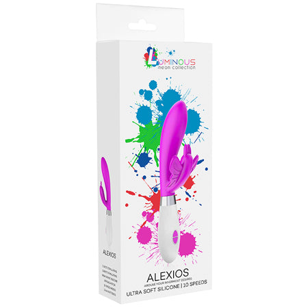 Luminous Alexios 10-Speed Silicone Dual Stimulation Vibrator Fuchsia - Not Very Vanilla