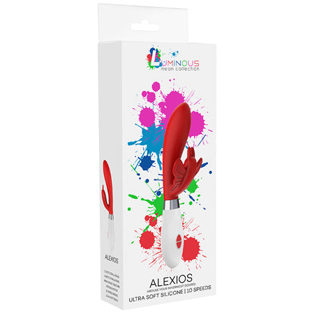 Luminous Alexios 10-Speed Silicone Dual Stimulation Vibrator Red - Not Very Vanilla