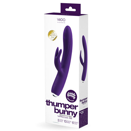 Vedo Thumper Bunny Rechargeable Dual Vibe Deep Purple - Not Very Vanilla