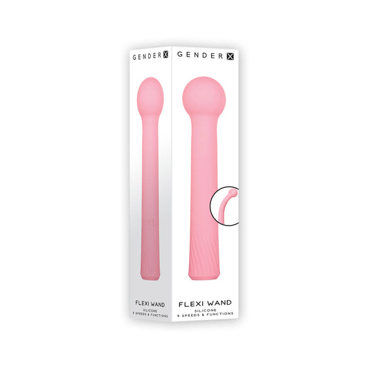 Gender X Flexi Wand Rechargeable Poseable Silicone Vibrator Pink