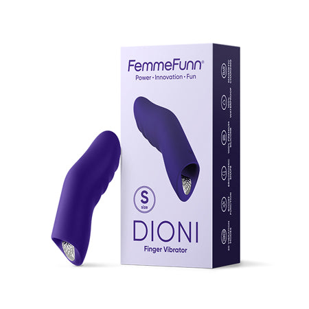 FemmeFunn Dioni Rechargeable Silicone Finger Vibrator Small Dark Purple - Not Very Vanilla