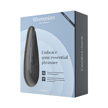 Womanizer Classic 2 Rechargeable Silicone Pleasure Air Clitoral Stimulator Black - Not Very Vanilla