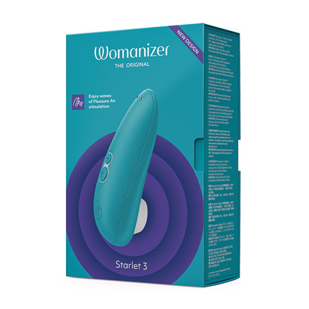 Womanizer Starlet 3 Rechargeable Silicone Compact Pleasure Air Clitoral Stimulator Turquoise - Not Very Vanilla