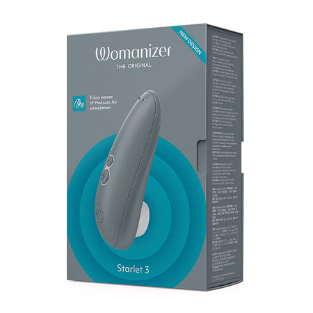 Womanizer Starlet 3 Rechargeable Silicone Compact Pleasure Air Clitoral Stimulator Gray - Not Very Vanilla