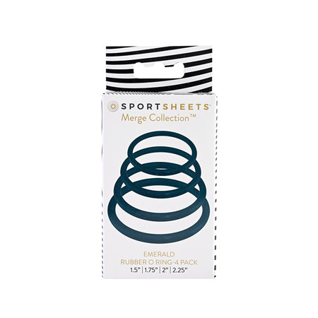 Sportsheets Merge Collection Emerald Rubber O-Ring 4-Pack - Not Very Vanilla