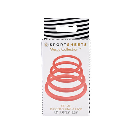 Sportsheets Merge Collection Coral Rubber O-Ring 4-Pack - Not Very Vanilla