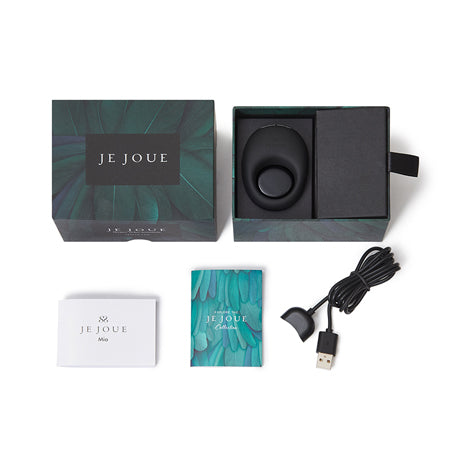 Je Joue Mio Rechargeable Vibrating Silicone Cock Ring Black - Not Very Vanilla