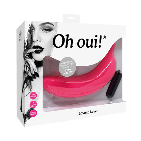 Love to Love Oh Oui Silicone Banana Vibrator Pink - Not Very Vanilla