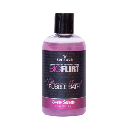 Sensuva Big Flirt Pheromone-Infused Bubble Bath Sweet Secrets 8 oz. - Not Very Vanilla