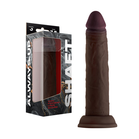 Shaft Model J: 7.5 in. Dual Density Silicone Dildo Mahogany - Not Very Vanilla