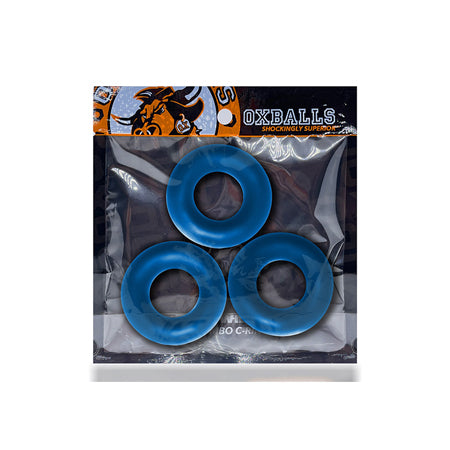 OxBalls Fat Willy 3-Pack Jumbo Cockrings FLEXtpr Space Blue - Not Very Vanilla