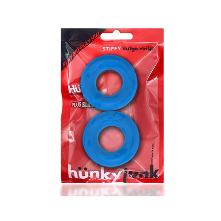 OxBalls Stiffy 2-Pack Bulge Cockrings Silicone TPR Teal Ice - Not Very Vanilla