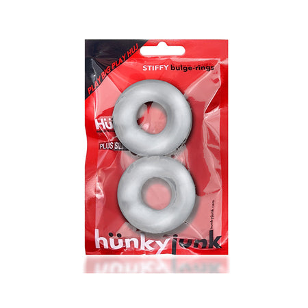 OxBalls Stiffy 2-Pack Bulge Cockrings Silicone TPR Clear Ice - Not Very Vanilla