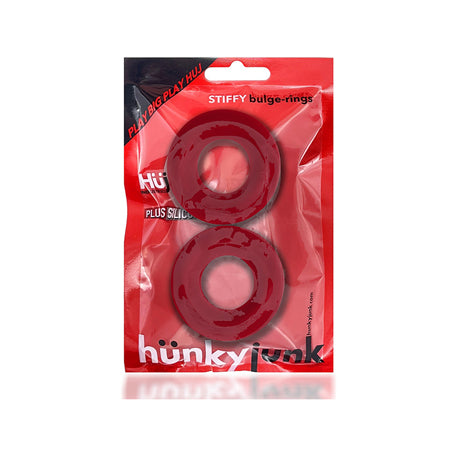 OxBalls Stiffy 2-Pack Bulge Cockrings Silicone TPR Cherry Ice - Not Very Vanilla