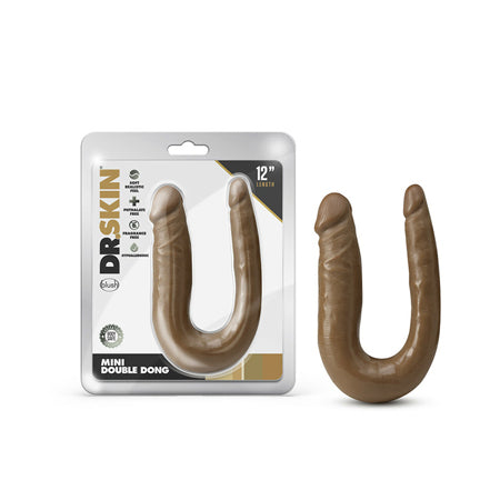 Blush Dr. Skin Mini Double Dong Realistic 12 in. Dual-Ended Dildo Tan - Not Very Vanilla