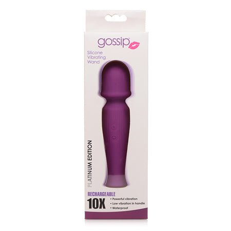 Curve Toys Gossip Rechargeable Silicone Wand Vibrator Violet - Not Very Vanilla