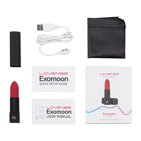 Lovense Exomoon Bluetooth Mini Lipstick Vibrator - Not Very Vanilla