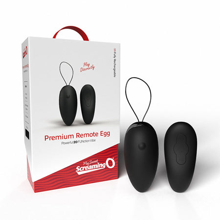 Screaming O Premium Remote Egg Black - Not Very Vanilla