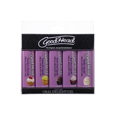 GoodHead Oral Delight Gel Cupcake 5 Pack 1 oz. - Not Very Vanilla