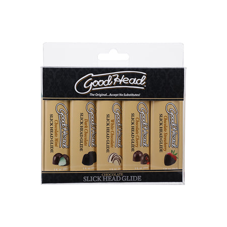 GoodHead Slick Head Glide Chocolate 5 Pack 1 oz. - Not Very Vanilla