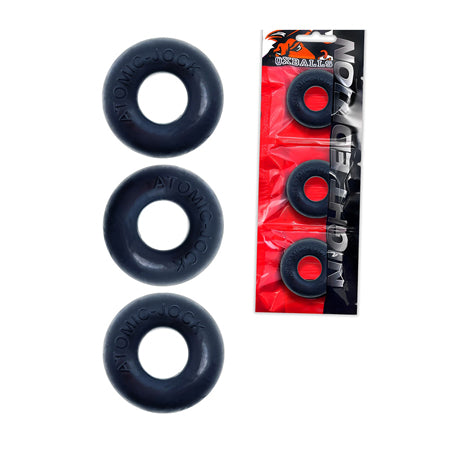 OxBalls Ringer Cockring 3-Pack Plus+Silicone Special Edition Night - Not Very Vanilla