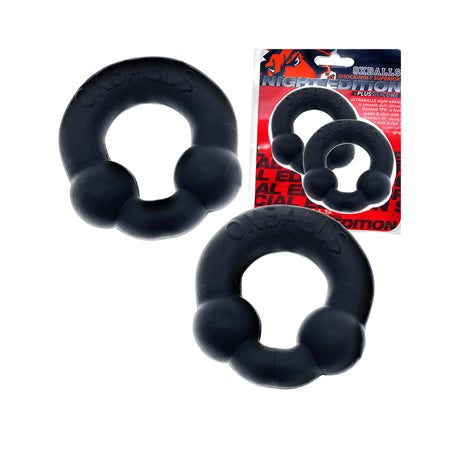 OxBalls Ultraballs 2-Pack Cockring Plus+Silicone Special Edition Night - Not Very Vanilla