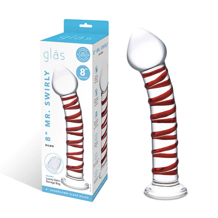 Glas 8 in. Mr. Swirly Glass Dildo - Not Very Vanilla