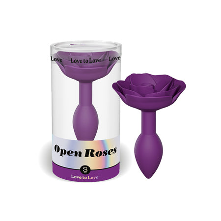 Love to Love Open Roses Silicone Anal Plug Purple Rain S - Not Very Vanilla