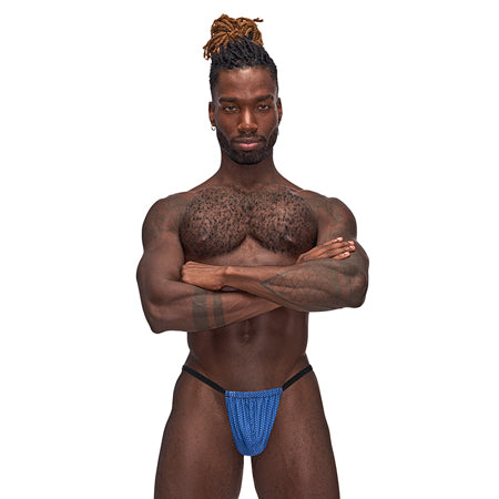 Male Power Sexagon Posing Strap Royal O/S - Not Very Vanilla