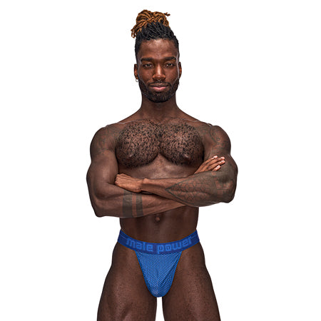 Male Power Sexagon Micro V Thong Royal L/XL - Not Very Vanilla