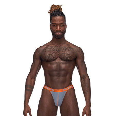 Male Power Casanova Uplift Thong Gray L/XL - Not Very Vanilla