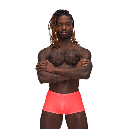 Male Power Barely There Mini Short Coral L - Not Very Vanilla