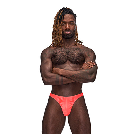 Male Power Barely There Bong Thong Coral L/XL - Not Very Vanilla