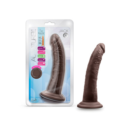 Blush Au Naturel Jack 7 in. Posable Dual Density Dildo with Suction Cup Brown - Not Very Vanilla