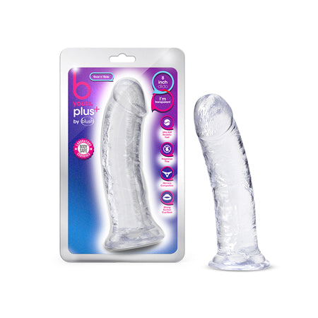 Blush B Yours Plus Roar n' Ride 8 in. Dildo with Suction Cup Clear - Not Very Vanilla