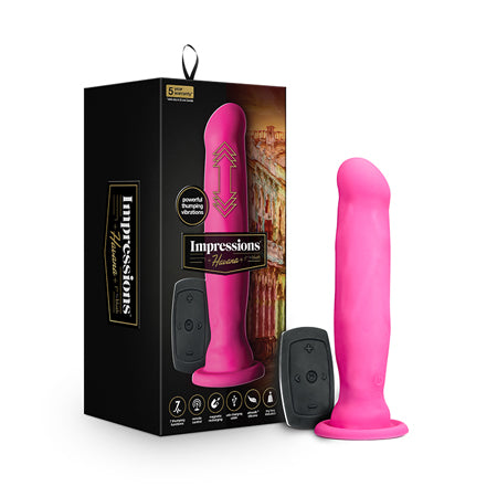 Blush Impressions Havana Remote-Controlled 8 in. Thumping Dildo Pink - Not Very Vanilla