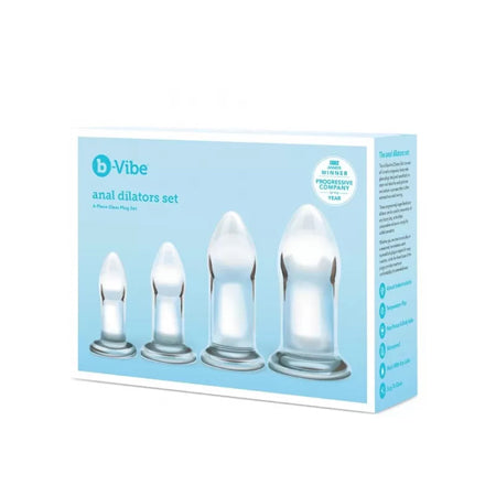 b-Vibe 4-Piece Anal Dilators Glass Plug Set - Not Very Vanilla