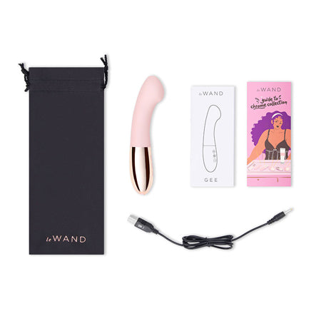 Le Wand Gee Rechargeable Silicone G-Spot Targeting Vibrator Rose Gold - Not Very Vanilla