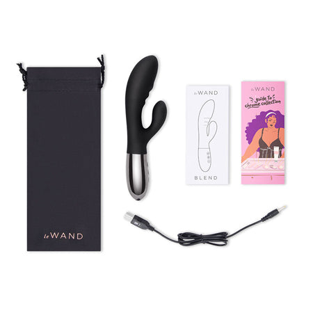 Le Wand Blend Rechargeable Double-Motor Silicone Rabbit Vibrator Black - Not Very Vanilla