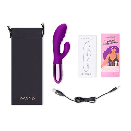 Le Wand Blend Rechargeable Double-Motor Silicone Rabbit Vibrator Dark Cherry - Not Very Vanilla