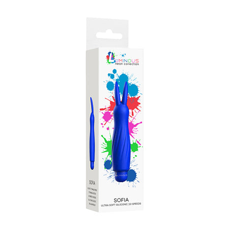 Luminous Sofia 10-Speed Bullet Vibrator With Silicone Rabbit Sleeve Royal Blue - Not Very Vanilla