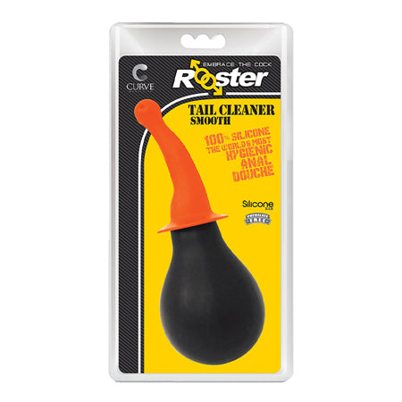 Curve Toys Rooster Tail Cleaner Smooth Silicone Anal Douche Orange - Not Very Vanilla