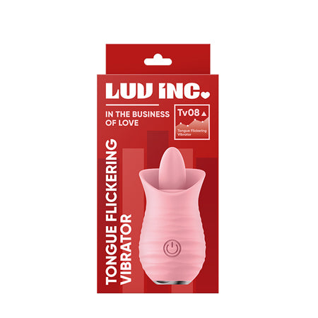 Luv Inc Tv08 Tongue Flickering Vibrator Rechargeable Silicone Clitoral Stimulator Pink - Not Very Vanilla