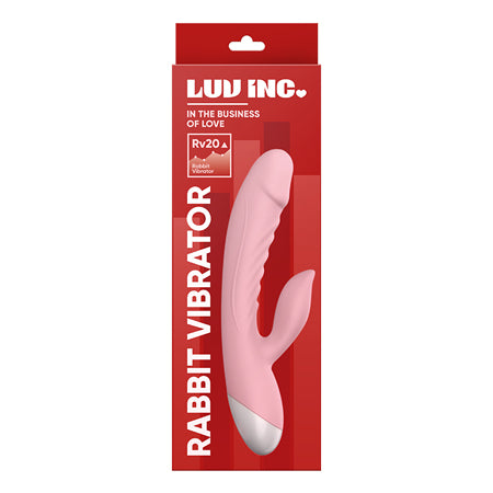 Luv Inc Rv20 Rabbit Vibrator Rechargeable Silicone Dual Stimulator Pink - Not Very Vanilla