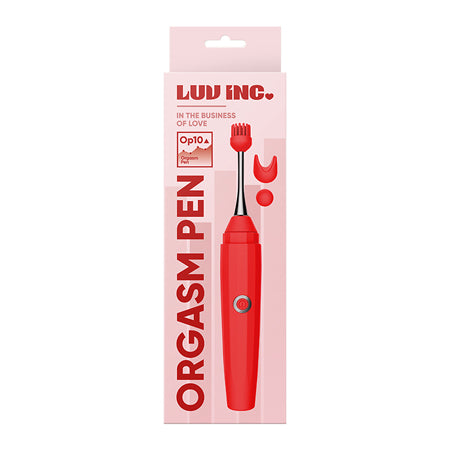 Luv Inc Op10 Orgasm Pen Rechargeable Pinpoint Vibrator with 3 Attachments Red - Not Very Vanilla