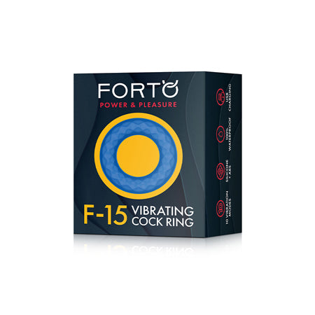 Forto F-15 Rechargeable Silicone Vibrating Cockring Blue - Not Very Vanilla