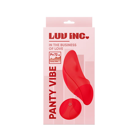 Luv Inc Pv72 Panty Vibe Rechargeable Remote-Controlled Silicone Wearable Vibrator Red - Not Very Vanilla