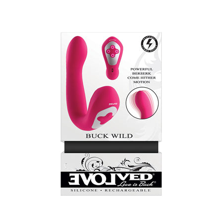 Evolved Buck Wild Rechargeable Silicone Dual Stimulator Pink - Not Very Vanilla