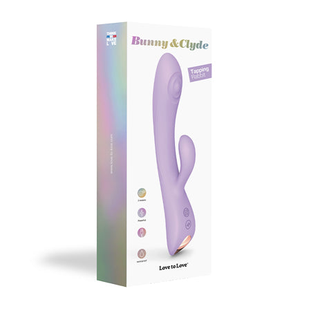 Love to Love Bunny & Clyde Rechargeable Tapping Rabbit Silicone Vibrator Viva Mauve - Not Very Vanilla