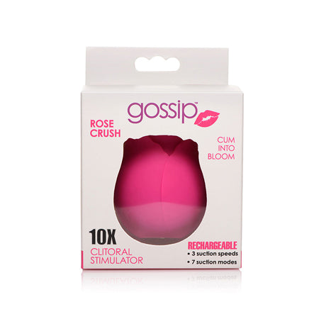 Curve Toys Gossip Cum Into Bloom Rechargeable Silicone Clitoral Stimulator Rose Crush Magenta - Not Very Vanilla